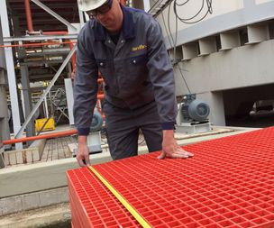 Narviplastx Delivery and Installation Job of GRP Gratings at Chemical 