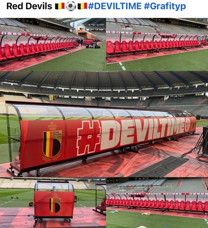 Narviplastx Transparante Kunststoffen in het Heizel Stadion - Rode Duivels